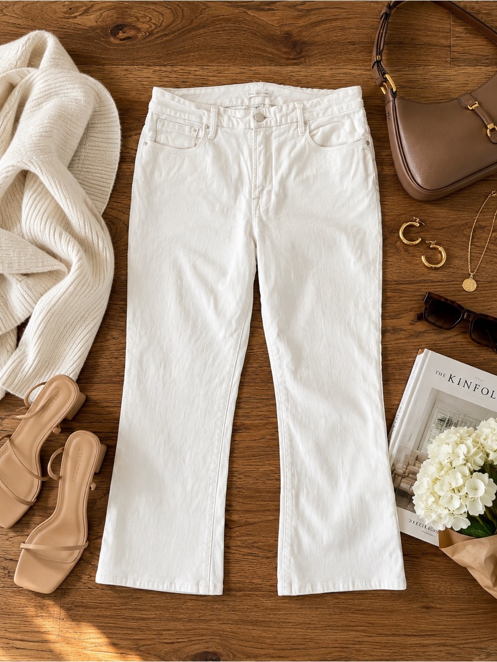 Good American White crop Jeans